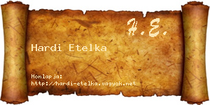 Hardi Etelka névjegykártya
